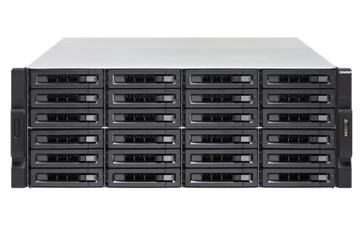 [TS-2483XU-RP-E2136-16G] 24-Bay NAS, Intel Xeon E-2136 quad-core 3.3 GHz processor (burst up to 4.5 GHz), 16 GB UDIMM DDR4 (2 x 8GB), 24x 2.5"/3.5" SATA HDD/SSD, 4 GigaLan