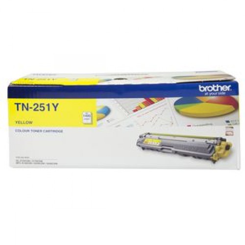 [TN-251Y] YELLOW TONER CARTRIDGE TO SUIT HL-3150CDN/3170CDW/MFC-9140CDN/9330CDW/9340CDW (1,400 Pages)