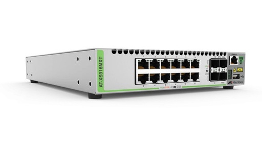[AT-XS916MXT-40] 16-port 10G stackable L3 switch with 12 x 10G/1G RJ-45 ports and 4 x 10G/1G SFP+ ports, AU Power Cord.