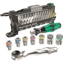 [WT05056490001] Wera Tool-Check Plus Bit Ratchet Set with Sockets Metric Set 39 Pce Bits assortment with ratchet + sockets