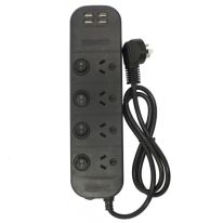[011.165.1023] Jackson 4 Outlet Individually Switched Power Board w/ 4 x USB