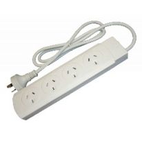 [011.165.5800] White 4 Outlet Powerboard | 1m Lead
