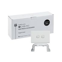 [040.0.0084.10PACK] Elegant Wall Switch 2 Gang 250V 16A - Horizontal - 10 Pack with 10 FREE C-Clips