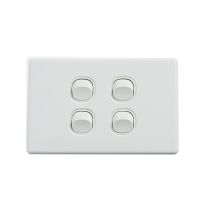 [040.0.0088] Elegant Wall Switch 4 Gang 250V 16A - Horizontal