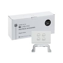 [040.0.0088.10PACK] Elegant Wall Switch 4 Gang 250V 16A - Horizontal - 10 Pack with 10 FREE C-Clips
