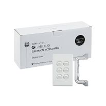 [040.0.0093.10PACK] Elegant Wall Switch 6 Gang 250V 16A - Vertical - 10 Pack with 10 FREE C-Clips