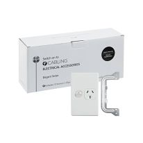 [040.0.0095.10PACK] Elegant Single Power Point 250V 10A - Vertical - 10 Pack with 10 FREE C-Clips