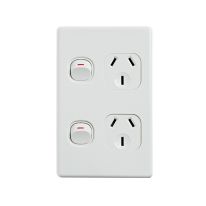 [040.0.0099] Elegant Double Power Point 250V 10A - Vertical
