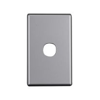 [040.0.0102] Elegant 1 Gang Aluminium Plate - Silver Matte