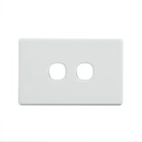 [040.0.0114] Elegant 2 Gang Grid and Cover Plate - White