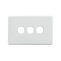 [040.0.0115] Elegant 3 Gang Grid and Cover Plate - White
