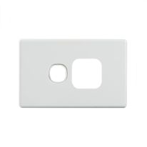 [040.0.0116] Elegant Single Power Point Cover Plate - White