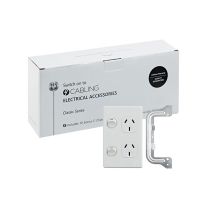 [040.000.0017.10PACK] Classic Double Power Point 250V 10A - Vertical - 10 Pack with 10 FREE C-Clips