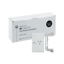 [040.000.0018.10PACK] Classic Single Power Point 250V 10A - Vertical - 10 Pack with 10 FREE C-Clips