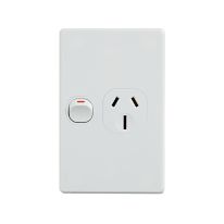 [040.000.0019] Classic Single Power Point 250V 15A - Vertical