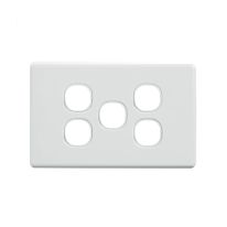 [040.000.0025] Classic 5 Gang Switch Cover - White