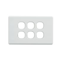 [040.000.0026] Classic 6 Gang Switch Cover - White