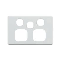[040.000.0030] Classic Double Power Point with Extra Switch Cover Plate - White