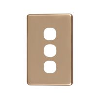 [040.000.0033] Classic 3 Gang Switch Cover - Gold