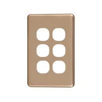 [040.000.0036] Classic 6 Gang Switch Cover - Gold