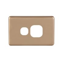 [040.000.0038] Classic Single Power Point Cover Plate - Horizontal - Gold