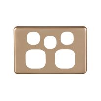 [040.000.0040] Classic Double Power Point with Extra Switch Cover Plate - Gold
