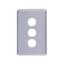 [040.000.0043] Classic 3 Gang Switch Cover  - Silver