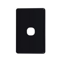 [040.000.0051] Classic 1 Gang Switch Cover  - Black
