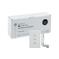 [040.000.0063.10PACK] Ultima 3 Gang Switch 250V 16AX - Vertical - 10 Pack with 10 FREE C-Clips