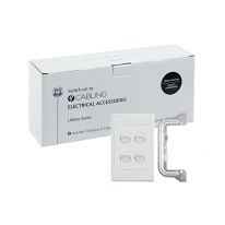 [040.000.0064.10PACK] Ultima 4 Gang Switch 250V 16AX - Vertical - 10 Pack with 10 FREE C-Clips