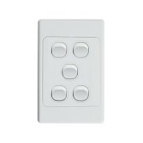 [040.000.0065] Ultima 5 Gang Switch 250V 16AX - Vertical