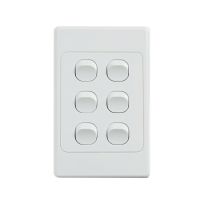 [040.000.0066] Ultima 6 Gang Switch 250V 16AX - Vertical