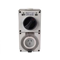 [040.000.0149] Combination Switched socket 3Flat Pin IP66 250V 10A