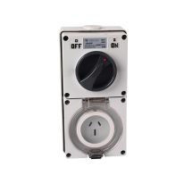 [040.000.0150] Combination Switched socket 3Flat Pin IP66 250V 15A