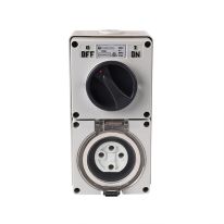 [040.000.0151] Combination Switched socket 4Pin IP66 500V 10A