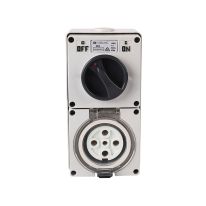 [040.000.0155] Combination Switched socket 5 Pin IP66 500V 20A
