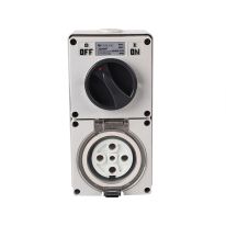 [040.000.0156] Combination Switched socket 5 Pin IP66 500V 32A