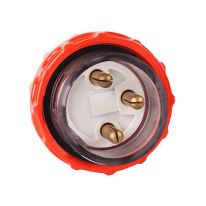[040.000.0266] Industrial Straight Plug 250V 3 round Pin 32A