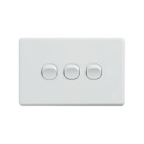 [040.000.0291] Classic 3 Gang Switch 250V 16AX - Horizontal