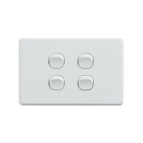 [040.000.0292] Classic 4 Gang Switch 250V 16AX - Horizontal