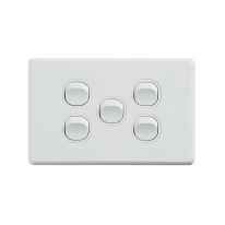 [040.000.0293] Classic 5 Gang Switch 250V 16AX - Horizontal