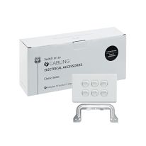 [040.000.0294.10PACK] Classic 6 Gang Switch 250V 16AX - Horizontal - 10 Pack with 10 FREE C-Clips