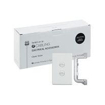 [040.000.0296.10PACK] Classic 2 Gang Switch 250V 16AX - Vertical - 10 Pack with 10 FREE C-Clips