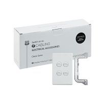 [040.000.0298.10PACK] Classic 4 Gang Switch 250V 16AX - Vertical - 10 Pack with 10 FREE C-Clips