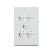 [040.000.0299] Classic 5 Gang Switch 250V 16AX - Vertical