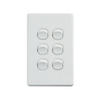 [040.000.0300] Classic 6 Gang Switch 250V 16AX - Vertical