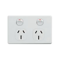 [040.000.0310] Classic Double Power Point 250V 15A - Horizontal