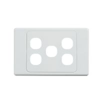 [040.000.0335] Ultima 5 Gang Switch Cover - White