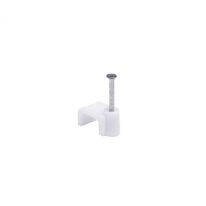[040.030.0073] Cable Clip Flat White 14mm (4.0mm2 Twin+Earth) - 250 pack