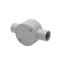 [040.040.0379] Junction Box 25mm 2 Way Through - 10 Pack